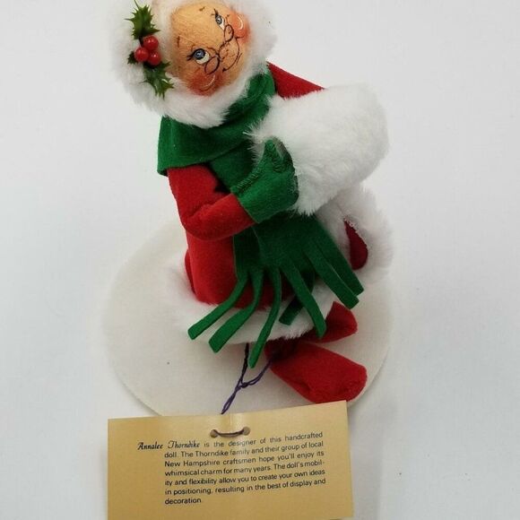 Vintage 80s Annalee Mobilitee Mrs Santa Claus 9" Christmas 5215 - Picture 5 of 8